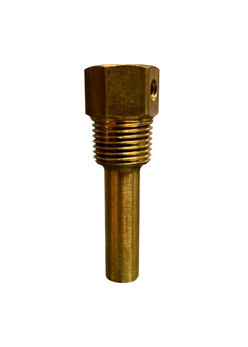 Brass Drywell 1/2" NPT Thread 3" overall