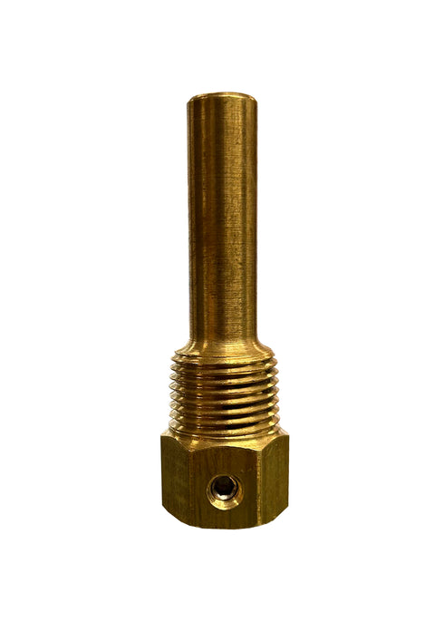 Brass Drywell 1/2" NPT Thread 3" overall