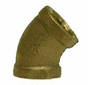 1" Brass 45 Degree FPT