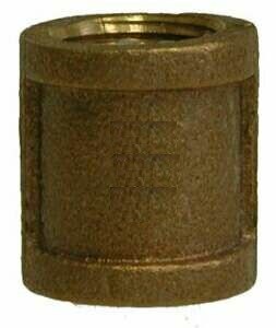 1" FPT Brass Coupling