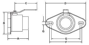1" Isolation Flange Ball Valve