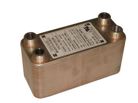 50 Brazed Plate 3"x8" Heat Exchanger 30,000 BTU