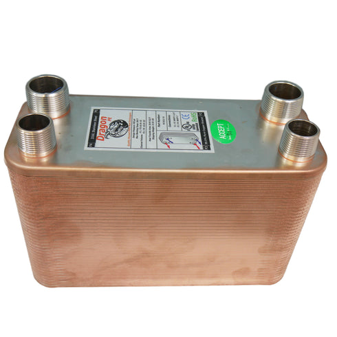 70 Brazed Plate 5"x12" Heat Exchanger 175,000 BTU