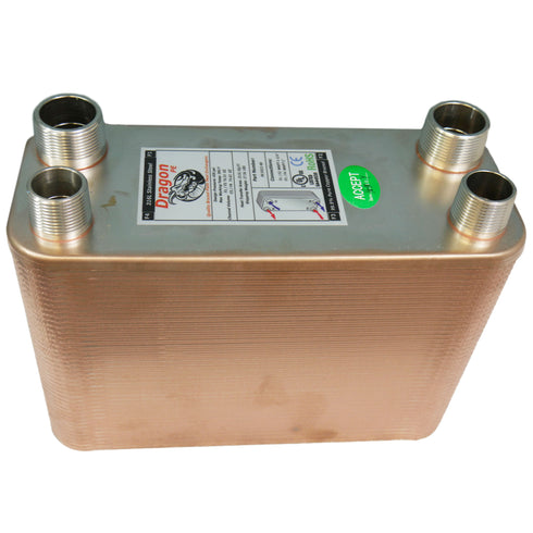 80 Brazed Plate 5"x12" Heat Exchanger 200,000 BTU