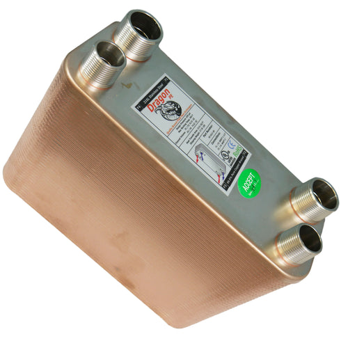 80 Brazed Plate 5"x12" Heat Exchanger 200,000 BTU