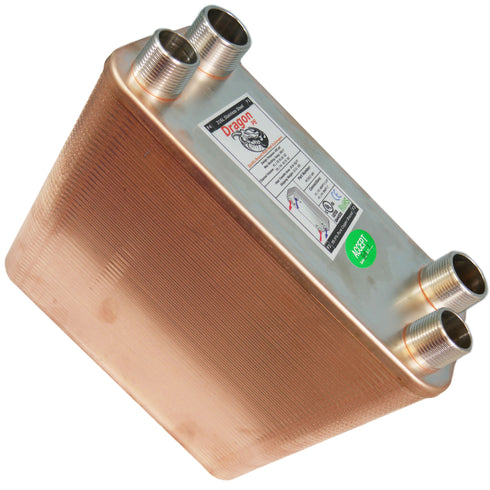 100 Brazed Plate 5x12 Heat Exchanger 250,000 BTU