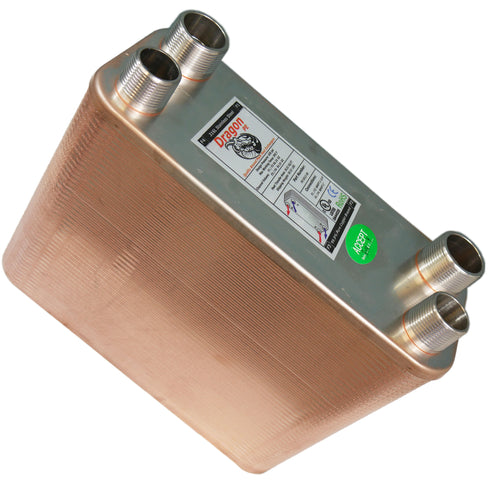90 Brazed Plate 5"x12" Heat Exchanger 225,000 BTU