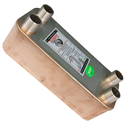 30 Brazed Plate 5"x12" Heat Exchanger 60,000 BTU